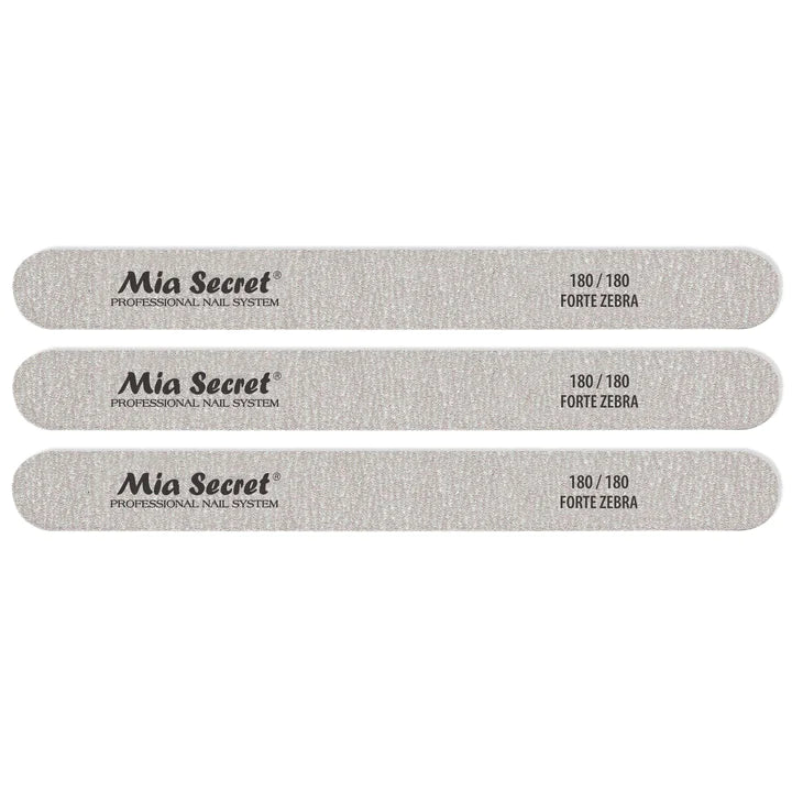 FORTE ZEBRA STRAIGHT NAIL FILE 180/180 SKU Z08-S 180-180
