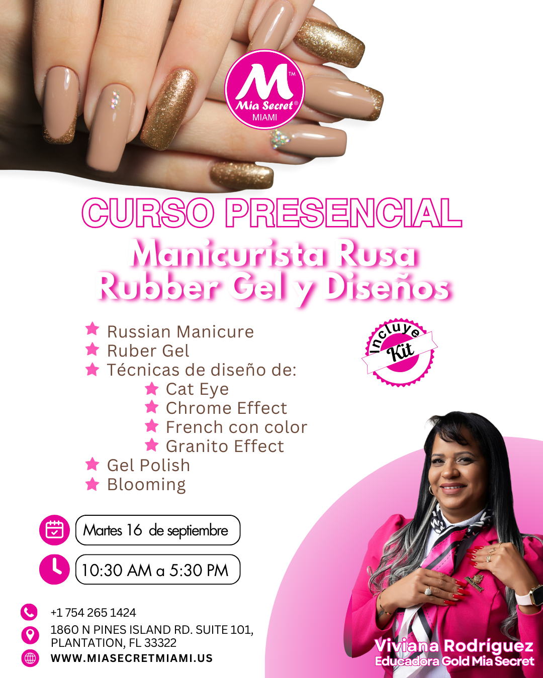 RESERVA CURSO PRESENCIAL DE MANICURA RUSA, RUBBER GEL Y DISEÑOS