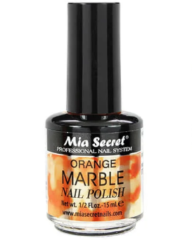 MARBLE NAIL POLISH NEON ORANGE