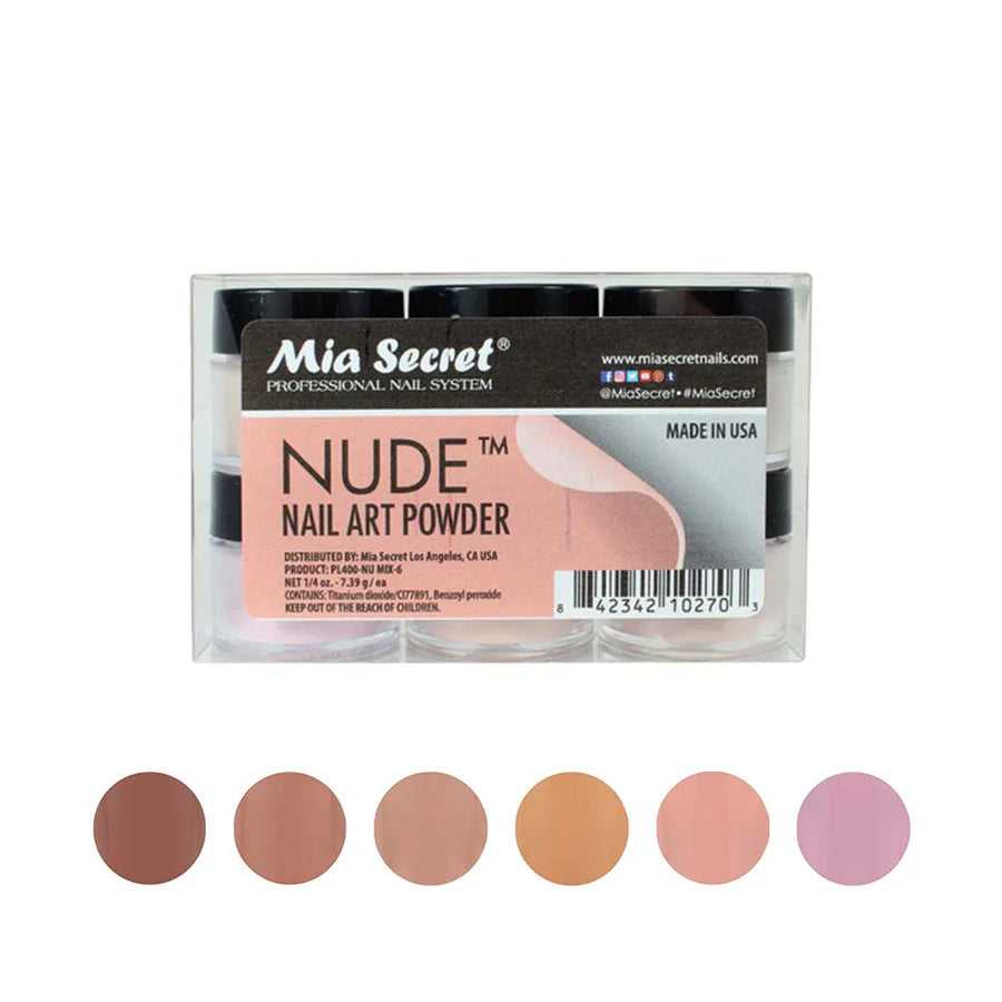 ACRYLIC - ACRILICO POWDER COLLECTION MIX NUDE 1/4 OZ SKU: PL400NU-MIX 6