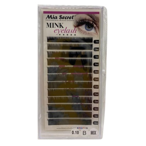 EYELASHES MINK B-0.10 - MIX 12 LINES 7MM-14MM SKU: B-0.10
