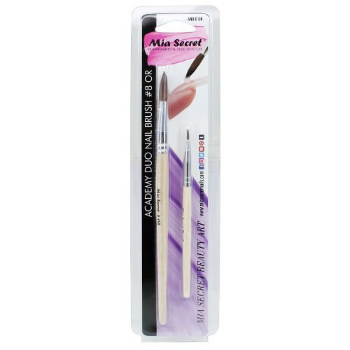 BRUSH OVAL ACRYLIC ROUND # 8OR, 2 PCS SET SKU: ANB-8 OR