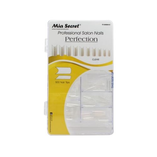 NAIL TIPS 500 PERFECTION BLISTER CASE CLEAR SKU: TI-500A-C