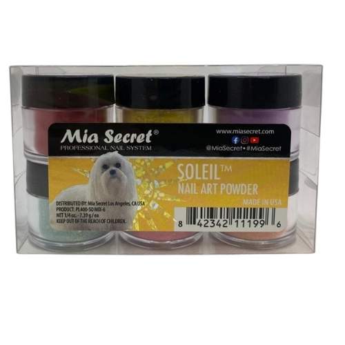 ACRYLIC - ACRILICO POWDER COLLECTION 6PCS MIX SOLEIL 1/4 OZ SKU: PL400SO-MIX6