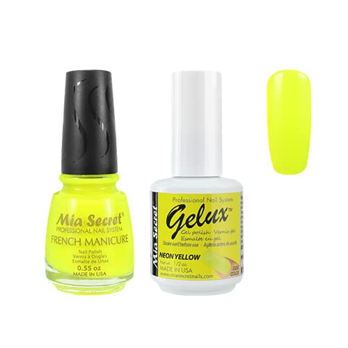 THE MATCH GELUX NEON YELLOW & FRENCH MANICURE NEON YELLOW SKU: GF-103