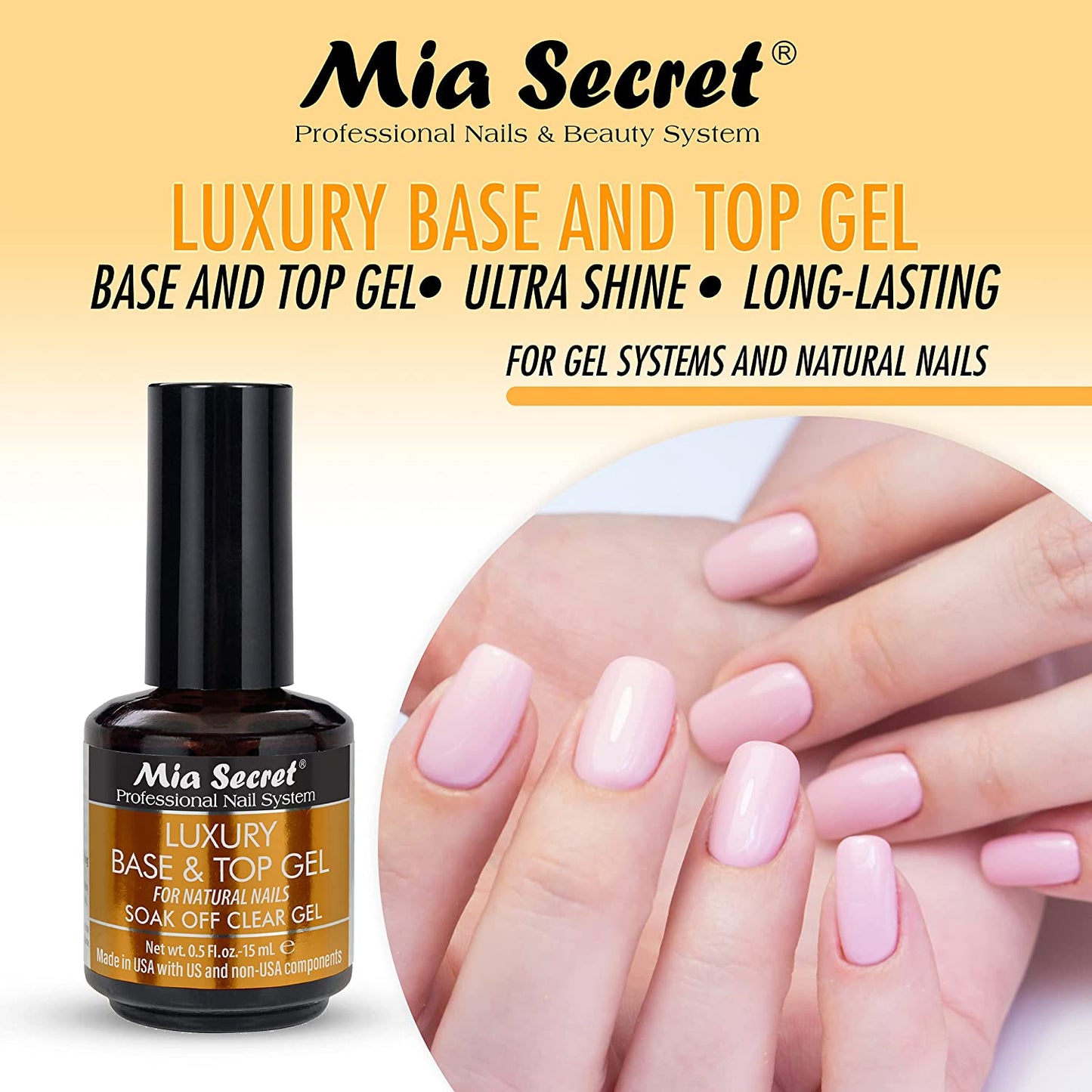 UV Base & Top Gel Luxury 1/2 oz Código FGN-02