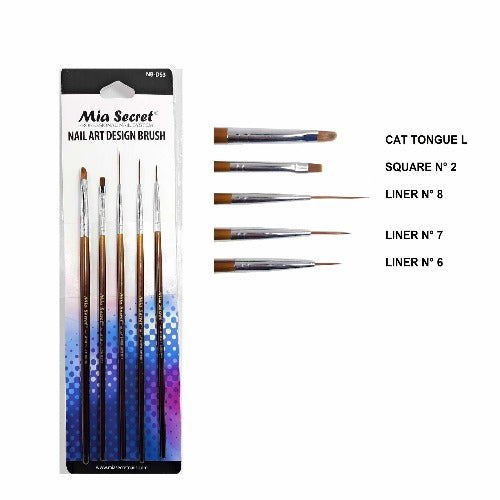 BRUSH 5 PCS NAIL ART SET/NB-DS3 SKU: NB-DS3