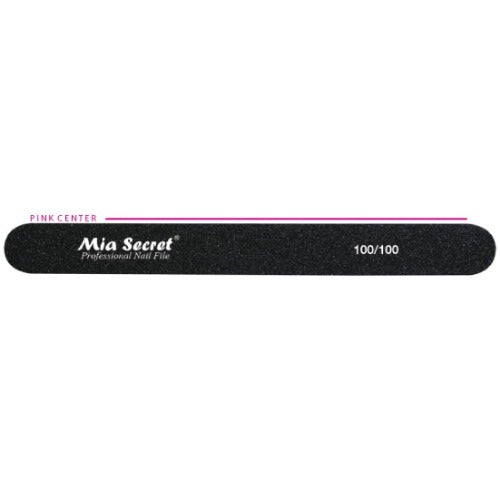 BLACK STRAIGHT NAIL FILE #100 SKU.: B09-S 100-100