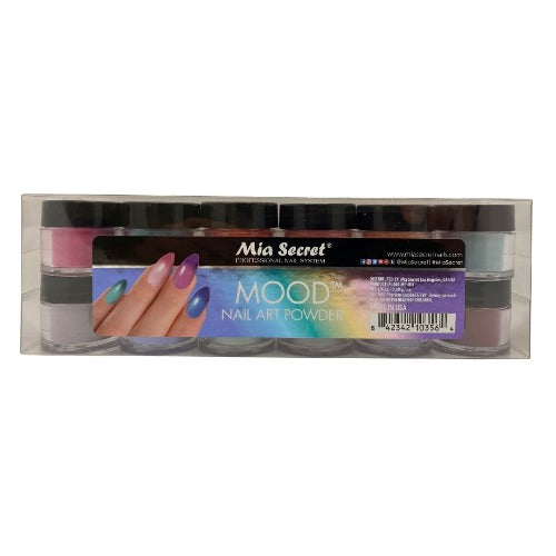 ACRYLIC POWDER COLLECTION MOOD 12 PCS MIX 1/4 OZ SKU: PL400MP-MIX