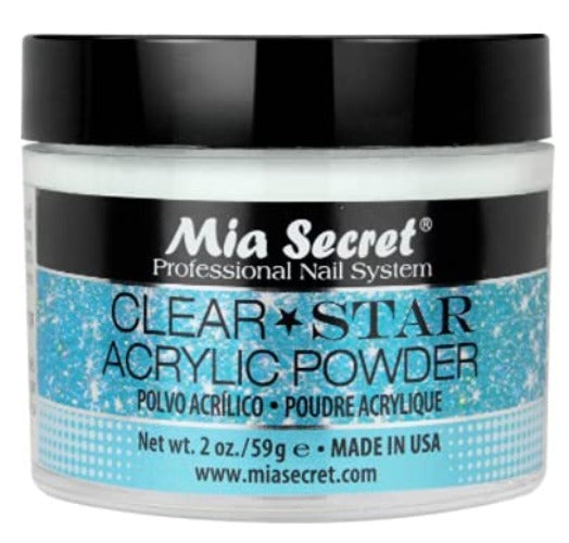 ACRYLIC - ACRILICO POWDER CLEAR STAR  2 OZ SKU: PL430C-STAR