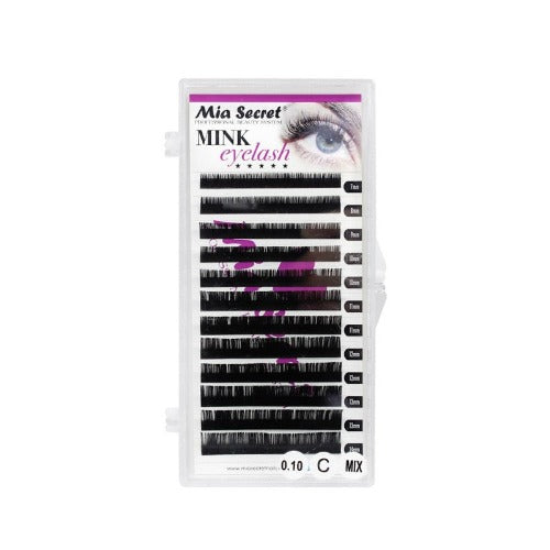 EYELASHES MINK  C-0.10 - MIX 12 LINES 7MM