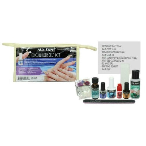 BIOBUILDER  CLEAR GEL NAIL KIT 8PCS  SKU: KIT-09