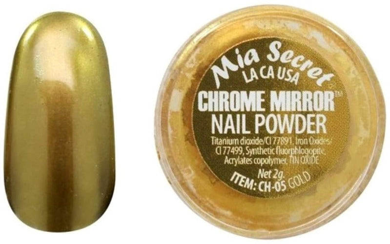 CHROME MIRROR NAIL GOLD POWDER SKU.: CH-05