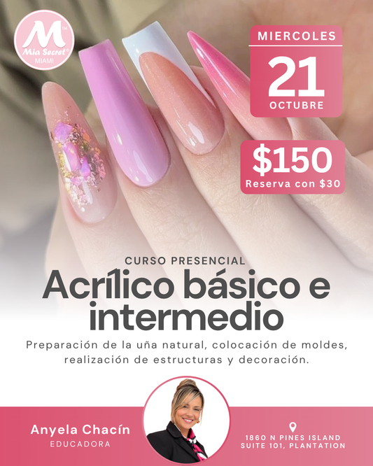 RESERVA Curso presencial: Acrílico Básico e Intermedio