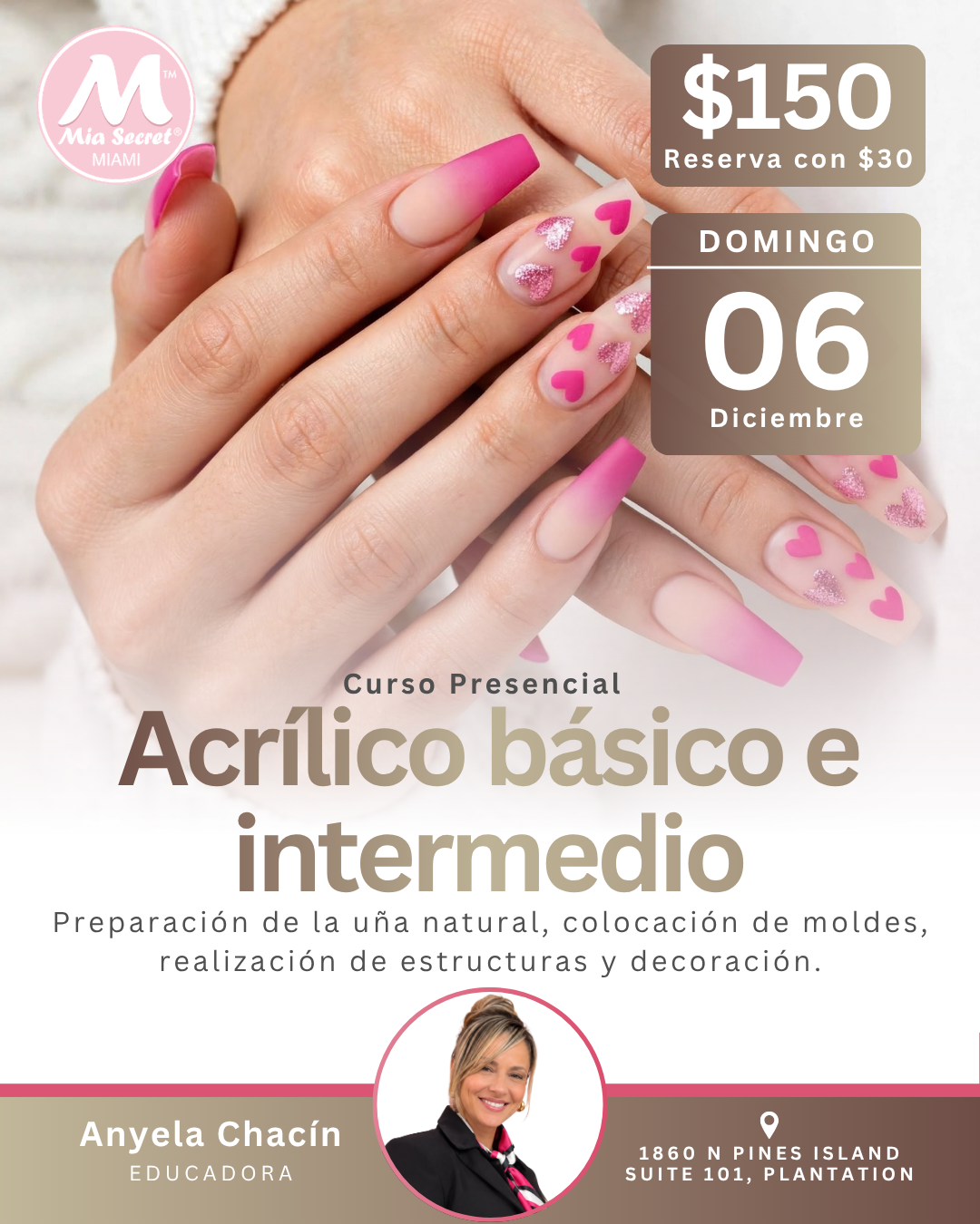 RESERVA Curso presencial: Acrílico Básico e Intermedio