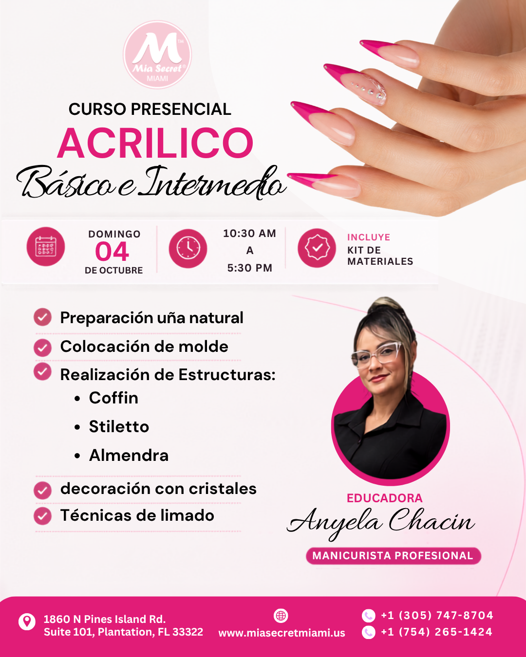 RESERVA de Programa Presencial: Manicurista Integral (5 clases)