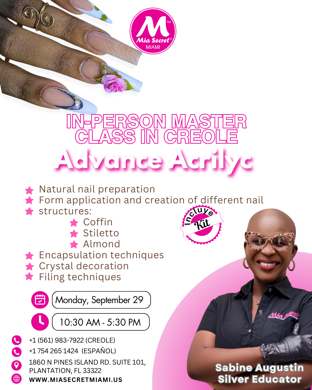 In-Person Master Class in Creole: Advance Acrilyc