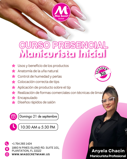 RESERVA CURSO PRESENCIAL DE MANICURISTA INICIAL