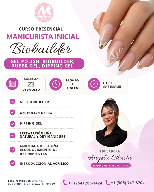 RESERVA CURSO MANICURISTA INICIAL CON BIOBUILDER