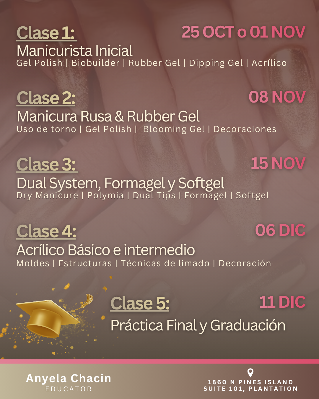 RESERVA de Programa Presencial: Manicurista Integral (5 clases)