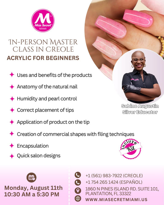 In-person Master Class in Creole Acrylic for Beginners