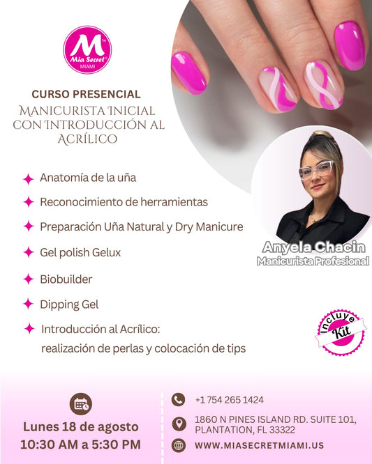CURSO PRESENCIAL DE MANICURISTA INICIAL