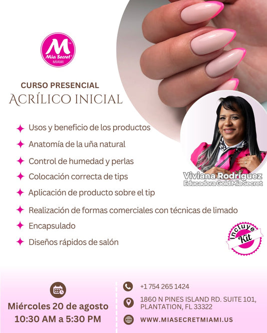 Reserva Curso Presencial de Acrílico Inicial