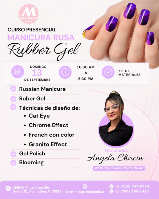 RESERVA Curso presencial: Manicure Rusa y Rubber Gel