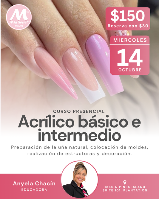 RESERVA Curso presencial: Acrílico Básico e Intermedio