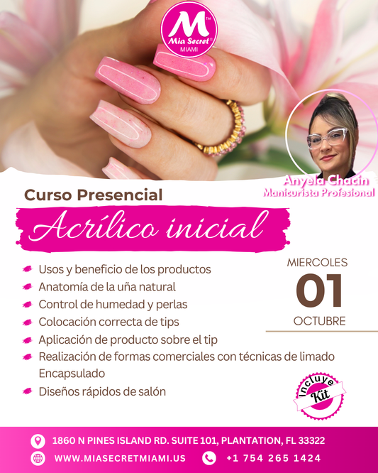 Reserva Curso Presencial de Acrílico Inicial