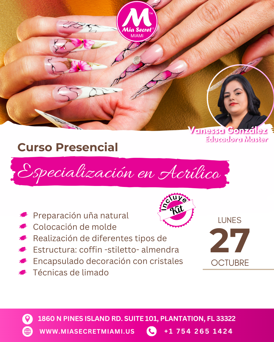 Curso Presencial Especialización en Acrílico