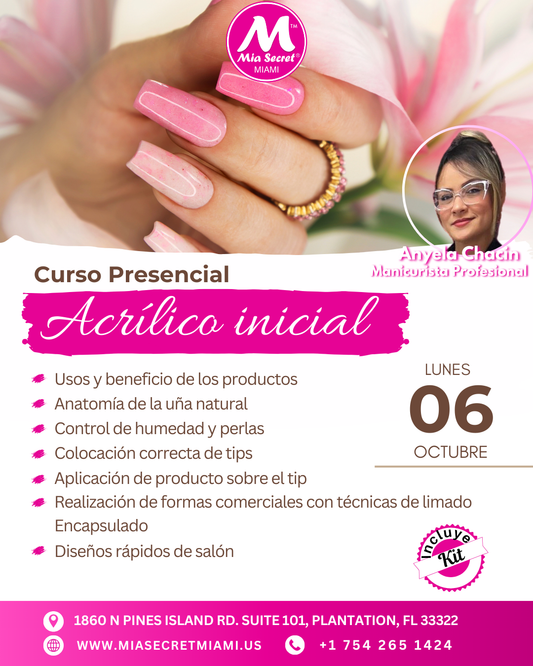 Reserva Curso Presencial de Acrílico Inicial