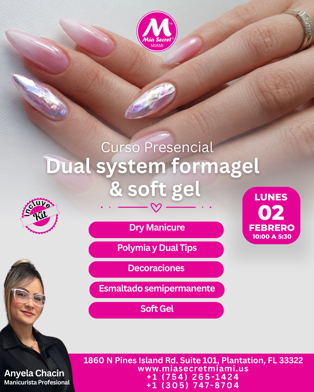CURSO PRESENCIAL DUAL SYSTEM Y SOFT GEL