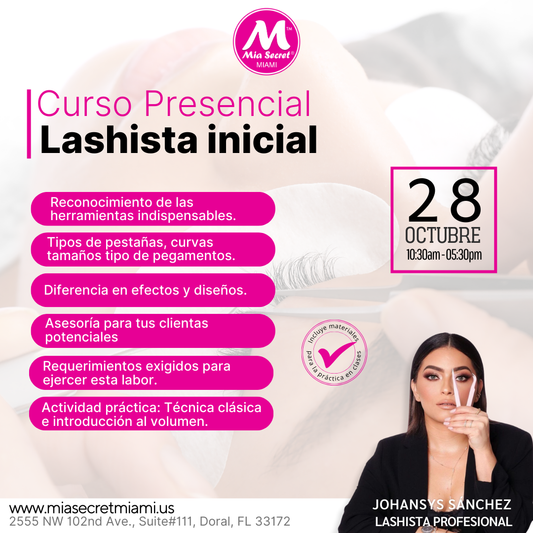 RESERVA CURSO PRESENCIAL DE LASHISTA INICIAL