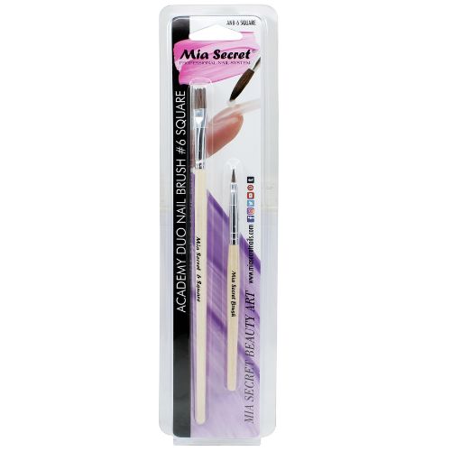 BRUSH SQUARE ACRYLIC #6 , 2 PCS SET SKU.: ANB-6 SQUARE