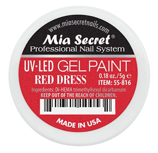 UV-LED RED DRESS GEL PAINT SKU: 5S-816