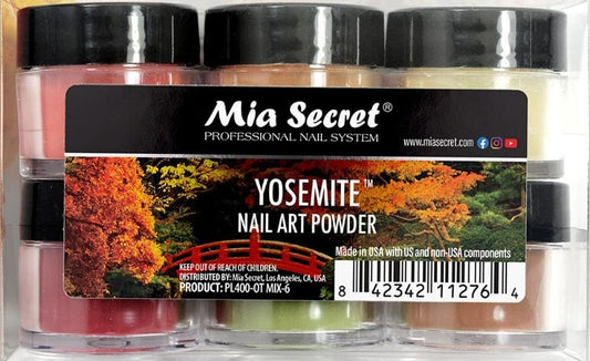Acrylic Powders - Yosemite, 6PCS - Dip  Autum/Fall Colors for Acrylic Nails, sku PL400OT-MIX6